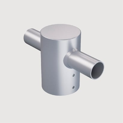 IGUZZINI ILLUMINAZI IGZ3.6165.015.0 TESTAPALO DOPPIO FE.ZINC. PER PALO D=102