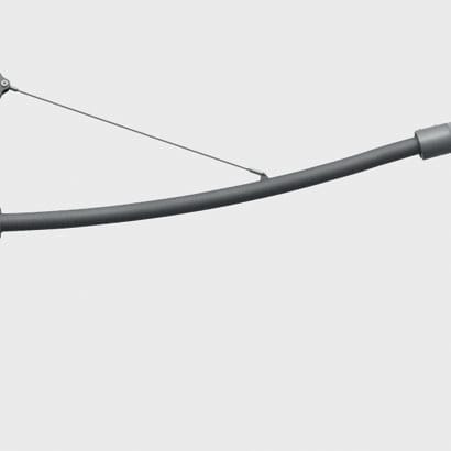 IGUZZINI ILLUMINAZI IGZ3.6158.015.0 BRACCIO CURVO FE. ZINC.C/FLANG.L1500 PAL