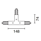 IGUZZINI ILLUMINAZI - IGZ3.MXX7.004.0 GIUNTO T C/CONDUT.TERRA SINIST+INTER.X B
