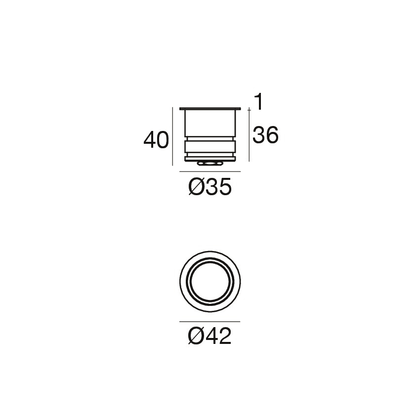 LINEA LIGHT (ILED) - ILD95475W00 CONCENTRICA-R 1 D.42 SING.ANELLO VN