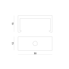 LINEA LIGHT (ILED) - ILD98901 KIT 5 STAFFE IN ACCIAIO + 5 VITI