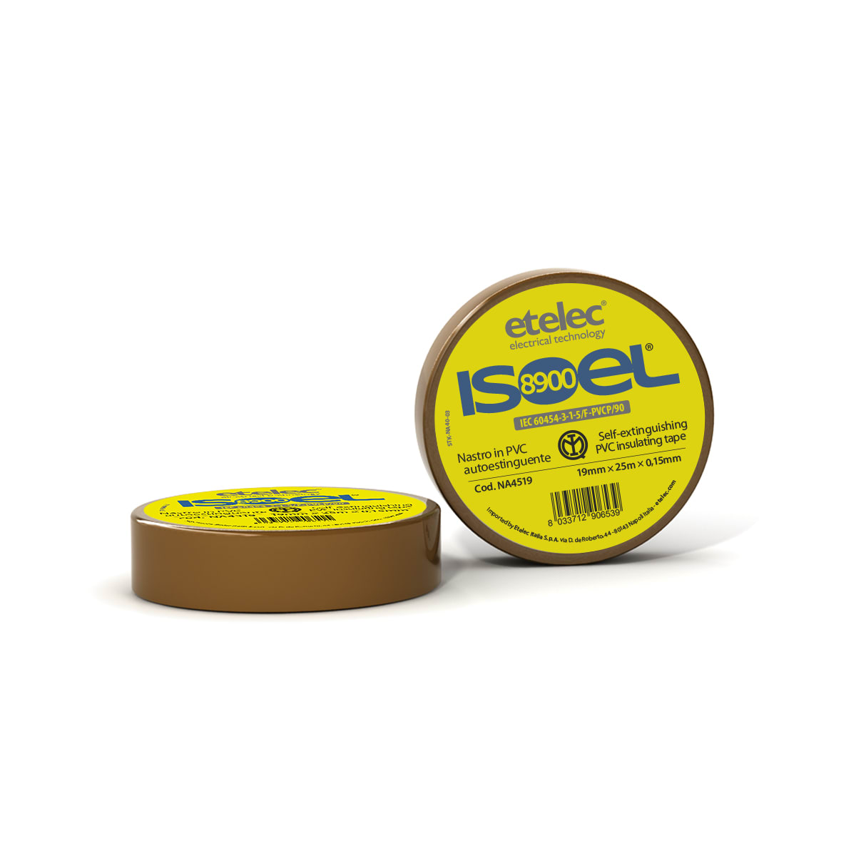 ETELEC ITALIA SPA ETLNA4519 NASTRO ISOLANTE 19MMX25MX0.15MM MARRONE