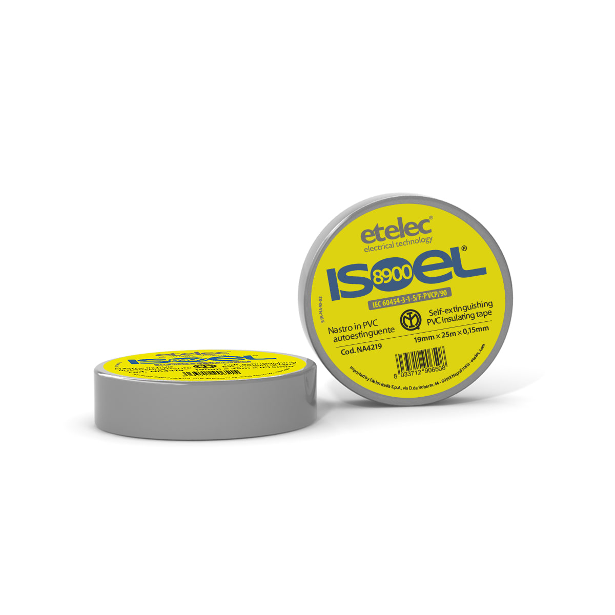 ETELEC ITALIA SPA ETLNA4225 NASTRO ISOLANTE 25MMX25MX0.15MM GRIGIO