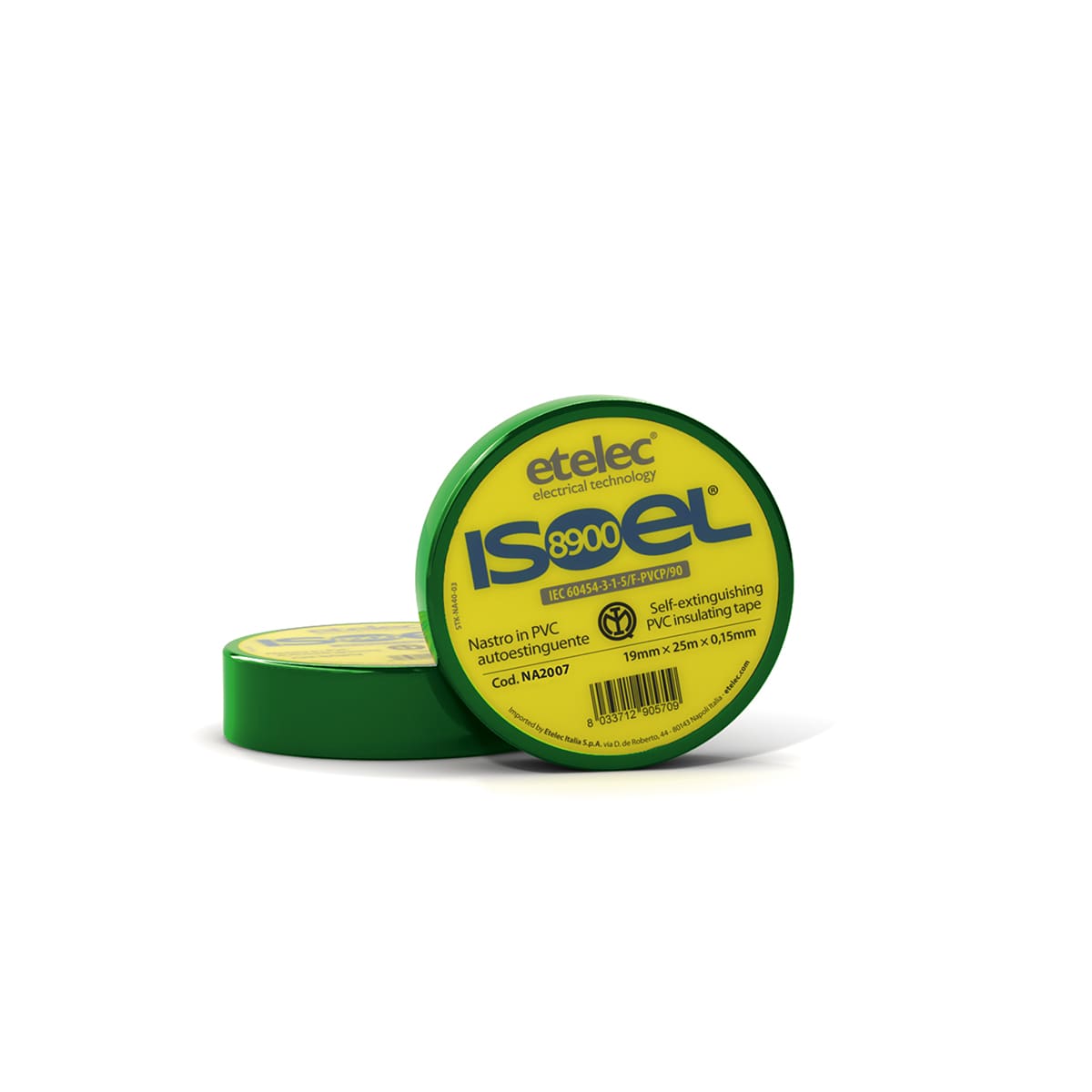 ETELEC ITALIA SPA ETLNA4725 NASTRO ISOLANTE 25MMX25MX0.15MM VERDE
