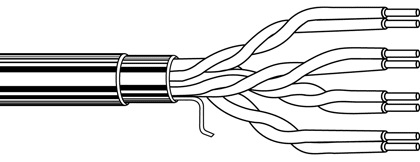 ITC INDUSTRIA TECNIC - ITC44UED 4X2 AWG 24 UTP CAT.5E D.G. PE