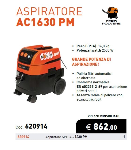 ELEMATIC SPIT ITP620914 ASPIRATORE AC 1630PM