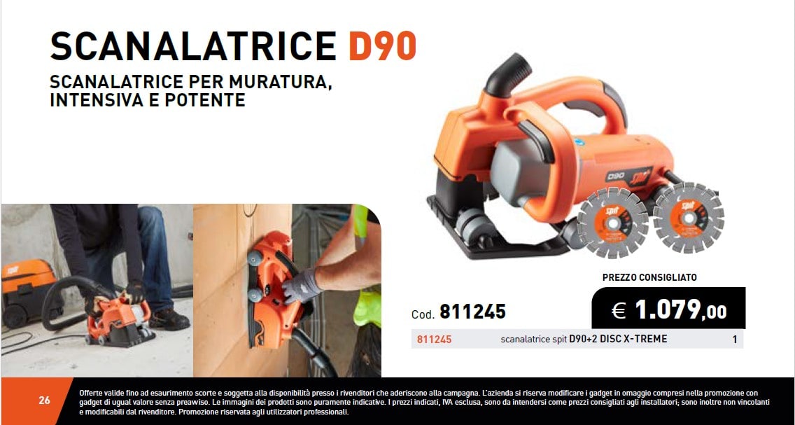 ITW CONSTRUCTION - ITP811245 SCANALATRICE SPIT D90+2 DISC X-TREME