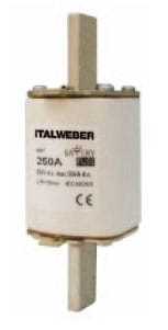 ITALWEBER SPA - ITW1677250 FUS NH-1 250A 550V DC PER BATTERIE