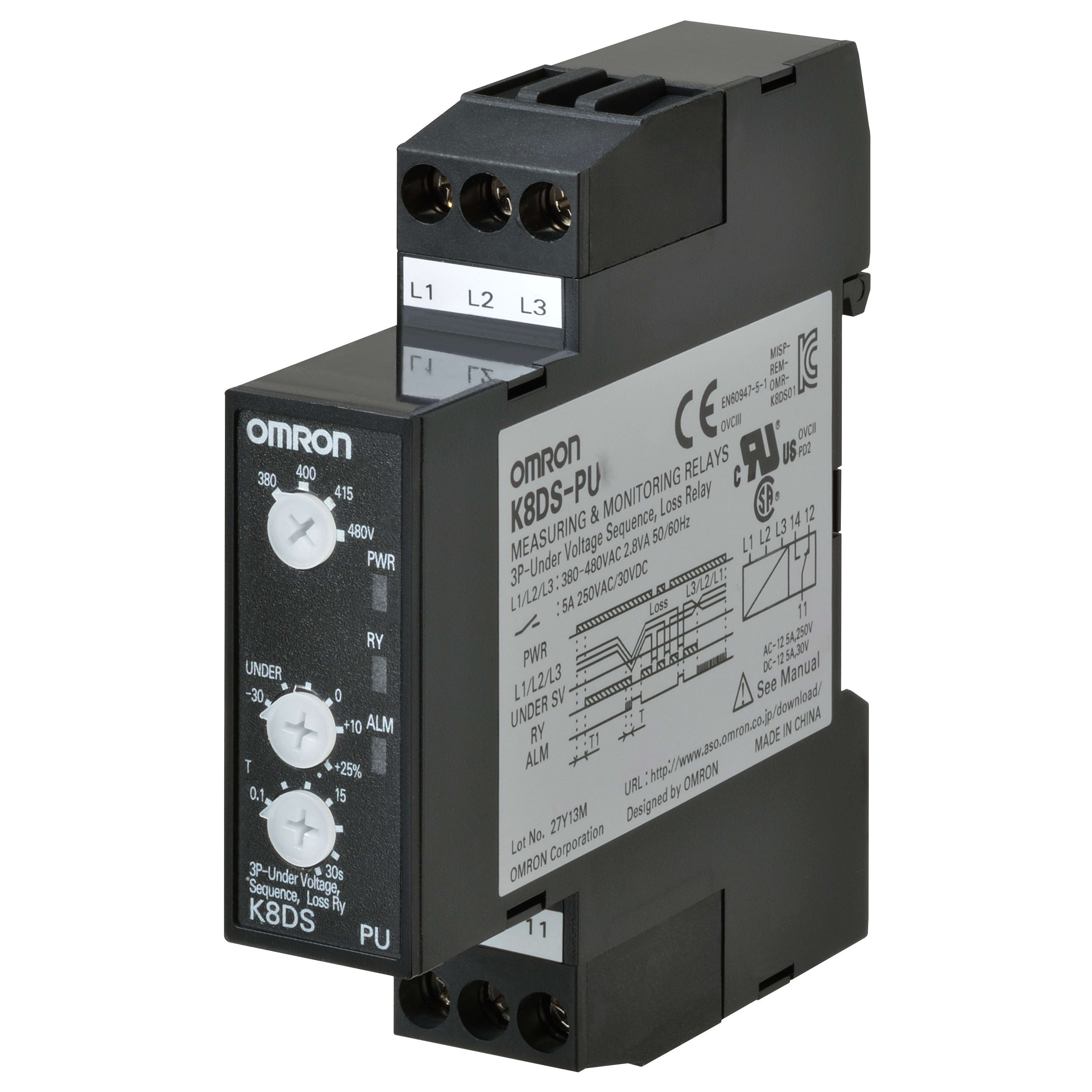 OMRON OMRK8DSPU2 RELE-CONTR3FAS380/480VSEQUENZA FASE MANC