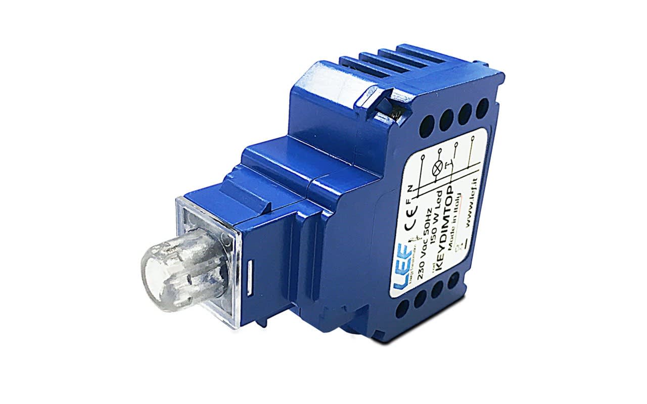 L.E.F. SRL - LEFKEYDIMTOPTC DIMMER MONOCANALE con uscita a Taglio di Fase 230Vac (TRIAC - IGBT) 4 FILI Dimm