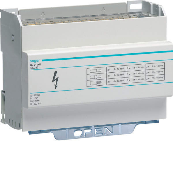 HAGER HAGKJ01AN RIPARTITORE MOD MOBILE 2X125A S.QUADRO