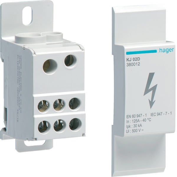 HAGER HAGKJ02D BLOCCHI DISTRIBUZ. 125A S.QUADRO