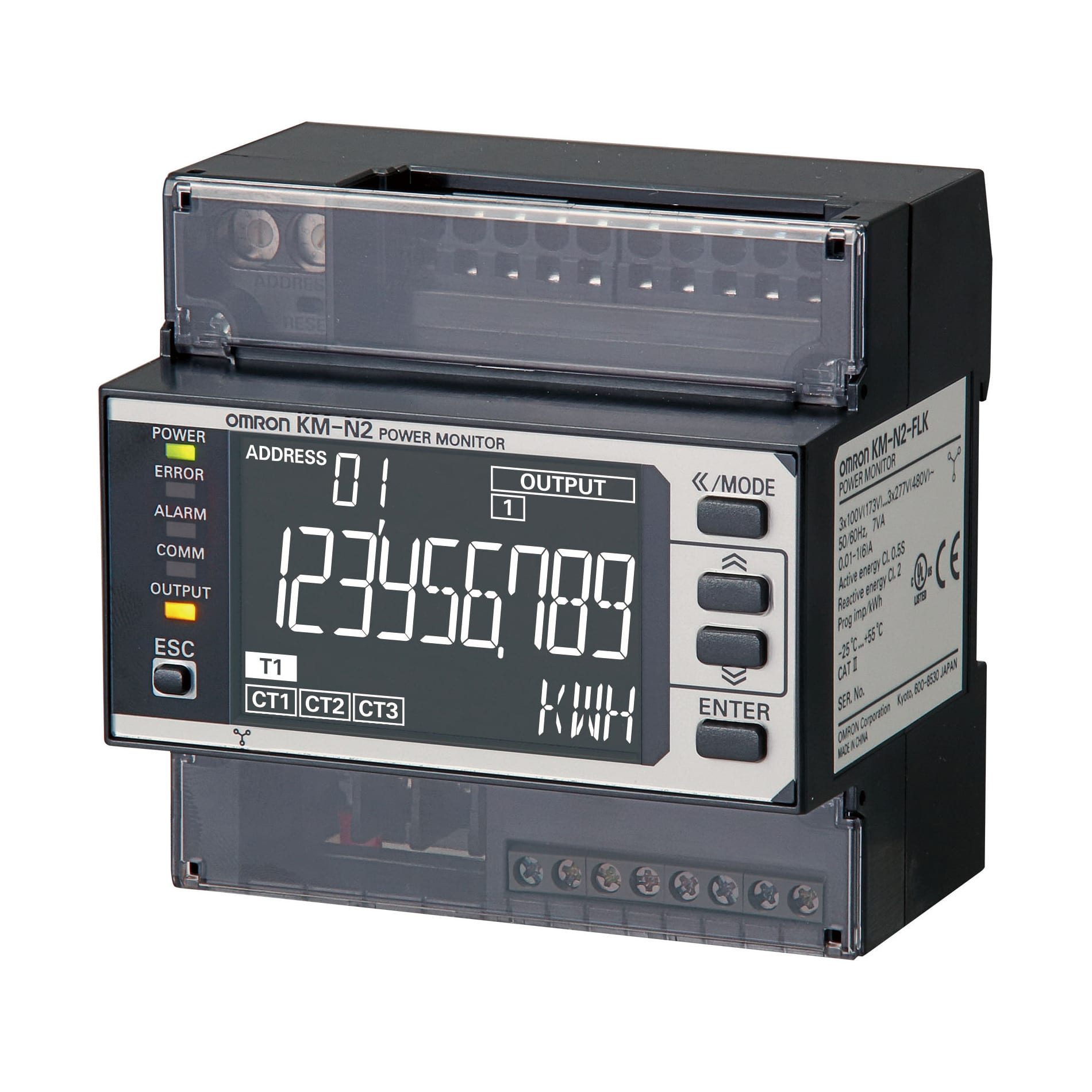 OMRON - OMRKMN2FLK MONITORING- 90X90MM, MONOFASE E TRIFASE,