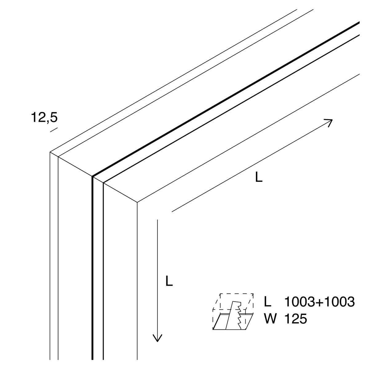 NOVALUX SPA NOX101871.99 L-16 EVO: LINEARE OPALE PARETE-SOFFITTO