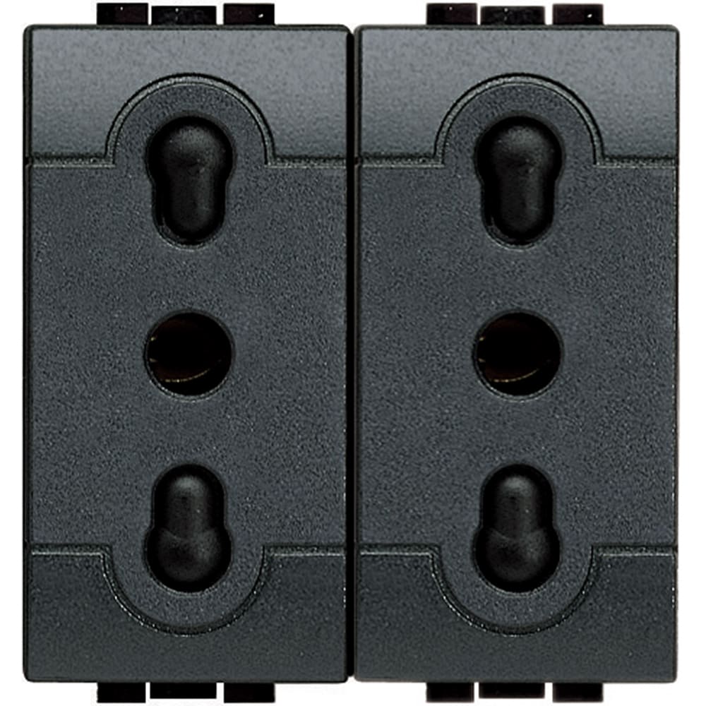 BTICINO BTIL4180/2 LIVING INT - PRESA DUPLEX BIPASSO 10/16A
