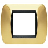 BTICINO S.P.A. - BTIL4802OR LIVING INT - PLACCA 2 POSTI ORO VERO