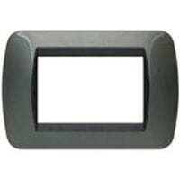 BTICINO S.P.A. - BTIL4803AC LIVING INT - PLACCA 3 POSTI ACCIAIO SCUR