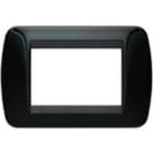 BTICINO - BTIL4803NR LIVING INT - PLACCA 3 POSTI NERO SOLID
