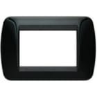 BTICINO - BTIL4803NR LIVING INT - PLACCA 3 POSTI NERO SOLID