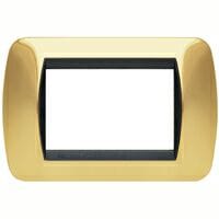 BTICINO BTIL4803OR LIVING INT - PLACCA 3 POSTI ORO VERO