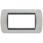 BTICINO - BTIL4804TC LIVING INT - PLACCA 4 POSTI TITANIO CHIA