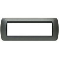 BTICINO BTIL4807AC LIVING INT - PLACCA 7 POSTI ACCIAIO SCUR