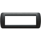 BTICINO - BTIL4807GFN LIVING INT - PLACCA 7P GRAFITE NERO