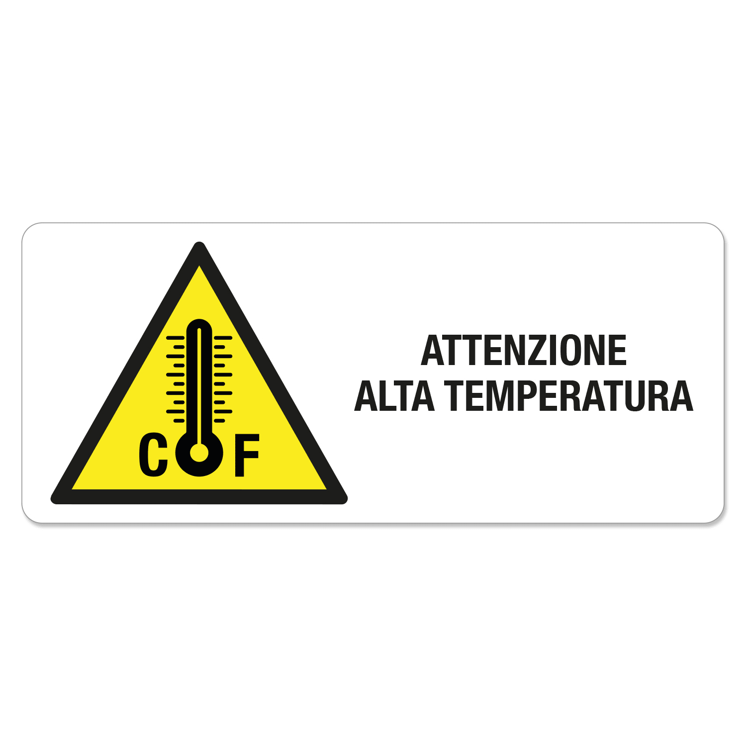 GRAFOPLAST SRL GRALA31040F1 ATENZIONE ALTA TEMP. VINIL AD 70X30 18P/