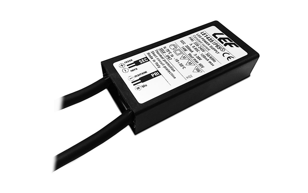 LEF LIGHTING SRL LEFLE1435IP65 ALIM. LED CORR.COSTANTE 350MA 14W IP67