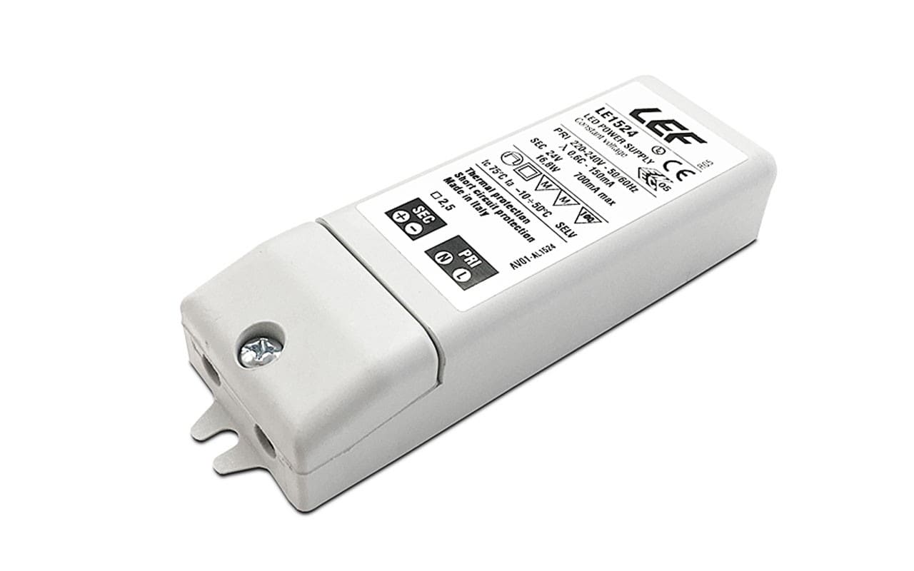 L.E.F. SRL - LEFLE1524 ALIM. LED TENS. COSTANTE 15W 24VDC IP20