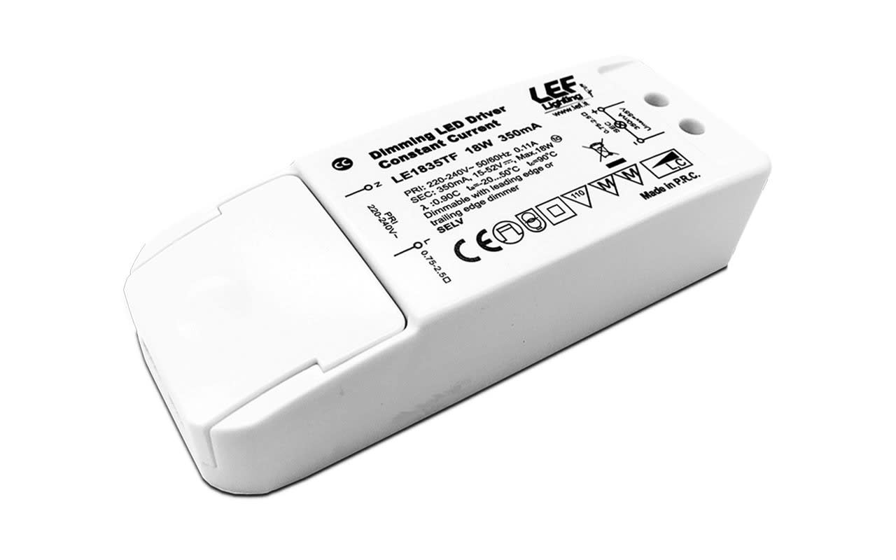 L.E.F. SRL - LEFLE1870TF ALIMENTATORE LED CORRENTE COSTANTE 700mA 13-26Vdc 9,1-18,2W IP20 Dimmerabile