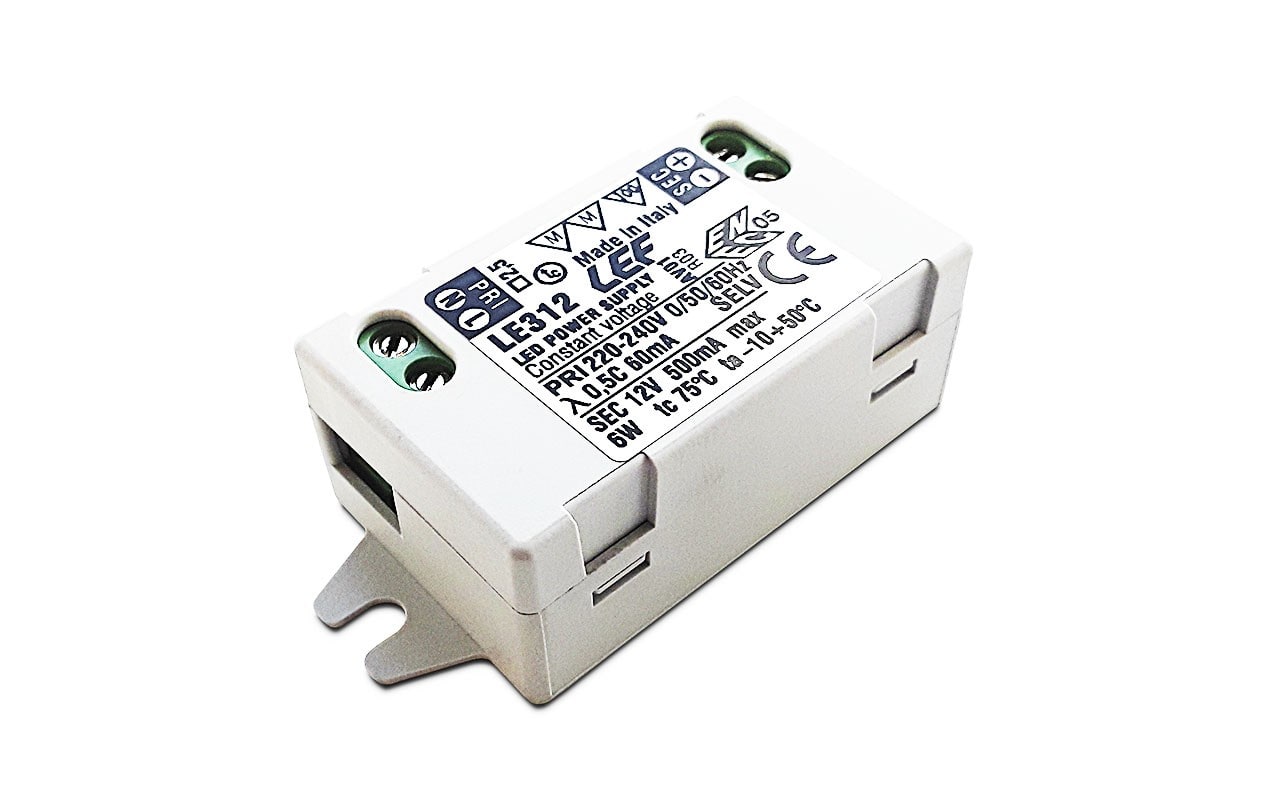 L.E.F. SRL - LEFLE312 ALIM. LED TENS. COSTANTE 6W 12VDC IP20