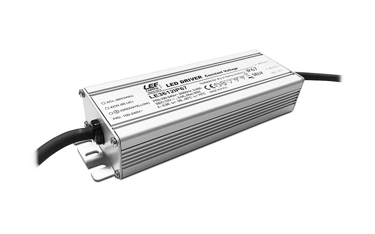 L.E.F. SRL - LEFLE7512IP67 ALIMENTATORE LED TENSIONE COSTANTE 12Vdc 75W IP67 ON/OFF