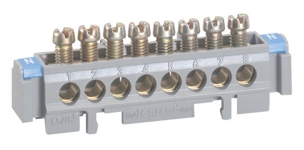 BTICINO (LEGRAND) - LEG004822 MORSETTIERE-MORSETTIERA UNIVESALE 8 FORI