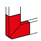 LEGRAND - LEG011244 DLP- ANGOLO PIANO PER CANALE 105X65 ALU