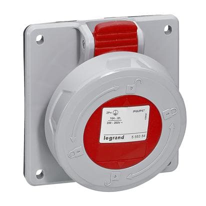 BTICINO (LEGRAND) - LEG555489 PRESA FISSA INCASSO IP67 32A 3P+N+T 380V