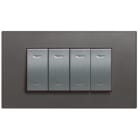 LEGRAND - LEG682631 VELA QUADRA-PLACCA ANTRACITE 4 MODULI