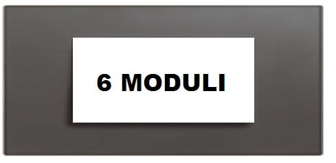 BTICINO (LEGRAND) - LEG682646 VELA QUADRA-PLACCA ANTRACITE 6 MODULI