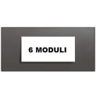 LEGRAND - LEG682646 VELA QUADRA-PLACCA ANTRACITE 6 MODULI