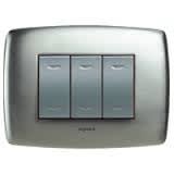 BTICINO (LEGRAND) - LEG685636 VELA TONDA-ALLUMINIO SATINATO 3M