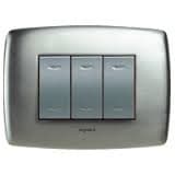 BTICINO (LEGRAND) - LEG685636 VELA TONDA-ALLUMINIO SATINATO 3M