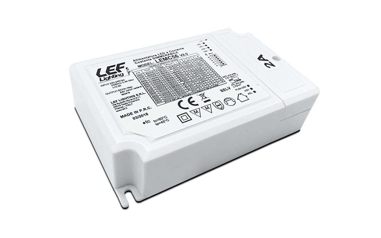 L.E.F. SRL - LEFLEMC56 ALIM.LED 800?2000MA 60W DIMM. PUSH/1-10V