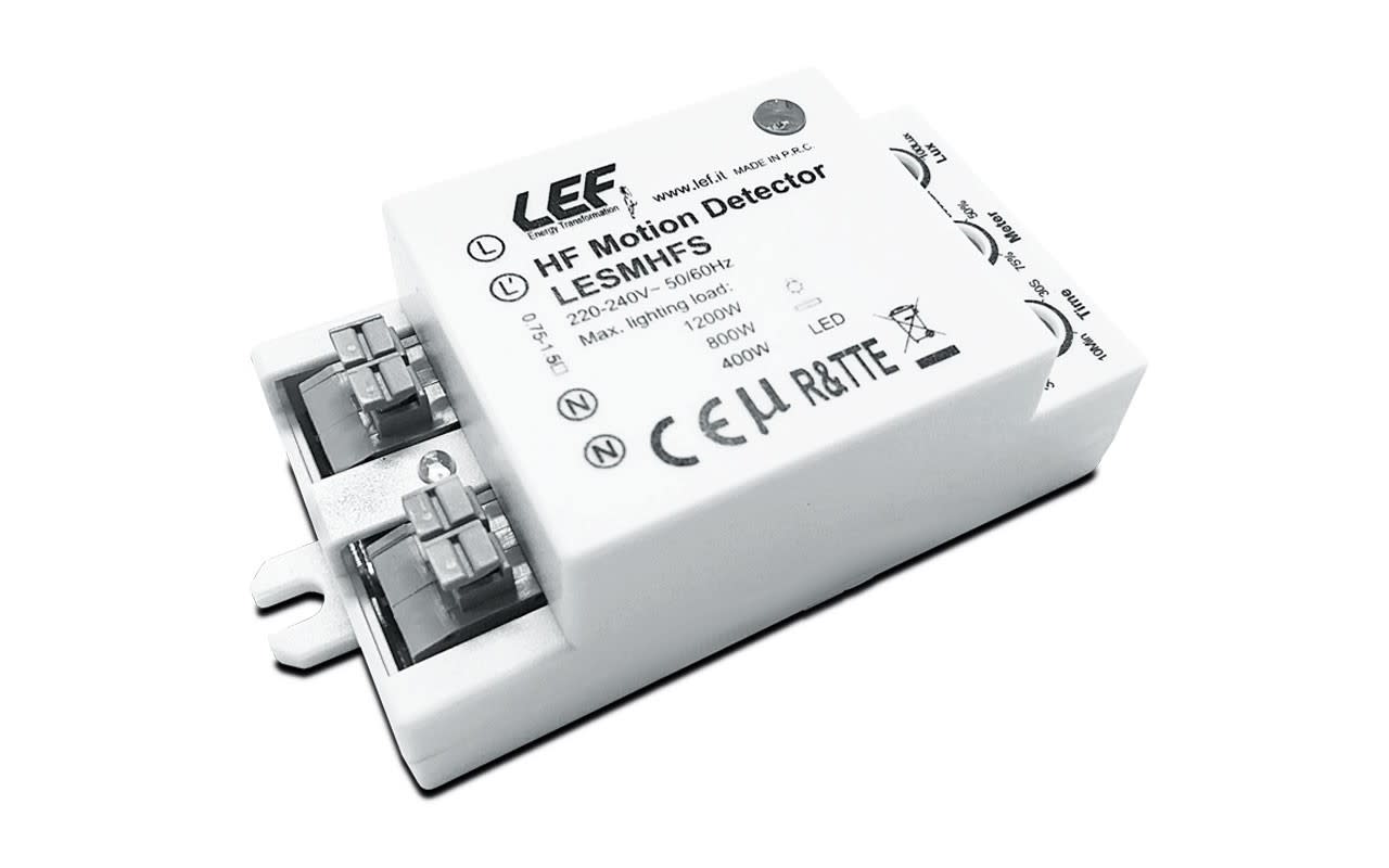 L.E.F. SRL - LEFLESMHFS SENSORE DI MOVIMENTO AD ALTA FREQUENZA (HF) E DI LUMINOSITA' CON USCITA A RELE'