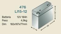 LINCE ITALIA SPA - LIN476 LI 18-12 ACCUMULATORE 12V 18AH