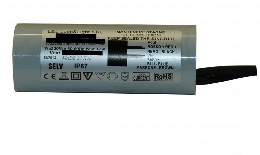 L&L LUCE E LIGHT L&LA13700IP67 ALIM IP67 700MA 115-230VAC 12W 115X35X20