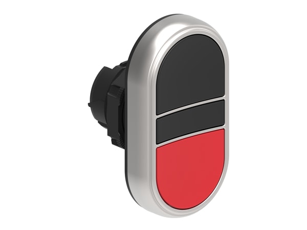 LOVATO LOVLPCB7112 PULSANTE DOPPIO NERO/ROSSO SENZA SIMBOLI