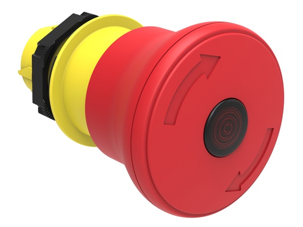 LOVATO LOVLPCBL6644 PUL.FUNGO 40MM ROSSO LUM.SG.ROT.ISO13850