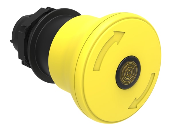 LOVATO LOVLPCBL6645 PULSANTE FUNGO 40MM GIALLO LUM.SG.ROTAZ.