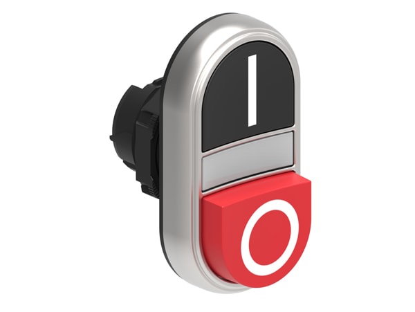 LOVATO LOVLPCBL7222 PULSANTE DOPPIO NERO/ROSSO SIMBOLI I-O