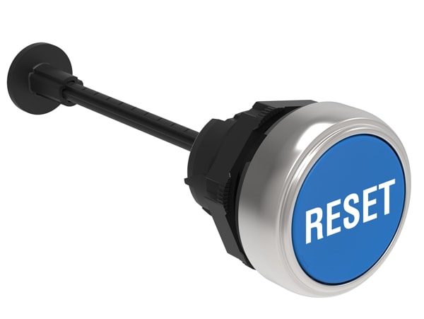 LOVATO LOVLPCR1196 PULSANTE RIARMO RASATO RESET BLU